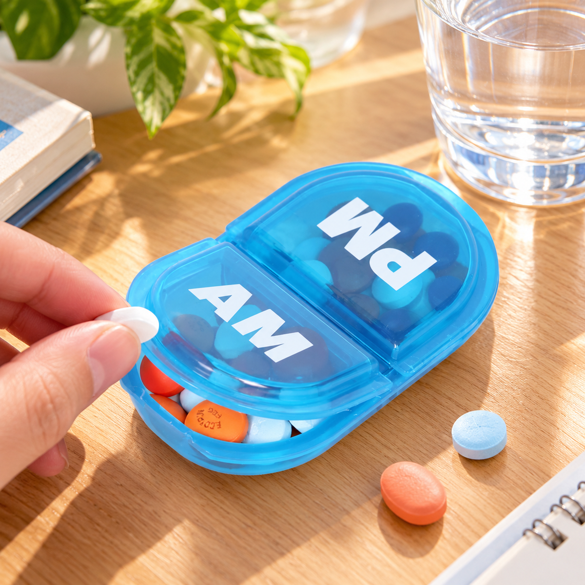 AM/PM Travel Pill Case