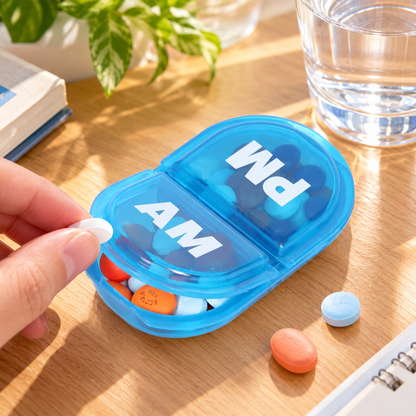 AM/PM Travel Pill Case