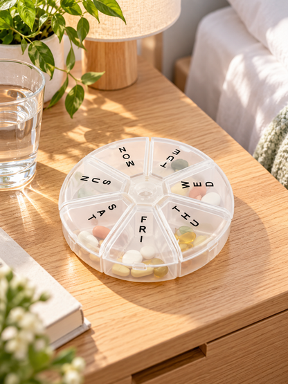 7-Day Round Pill Organizer