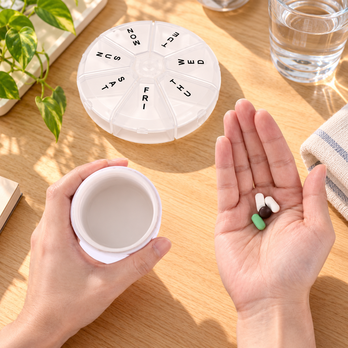 7-Day Round Pill Organizer