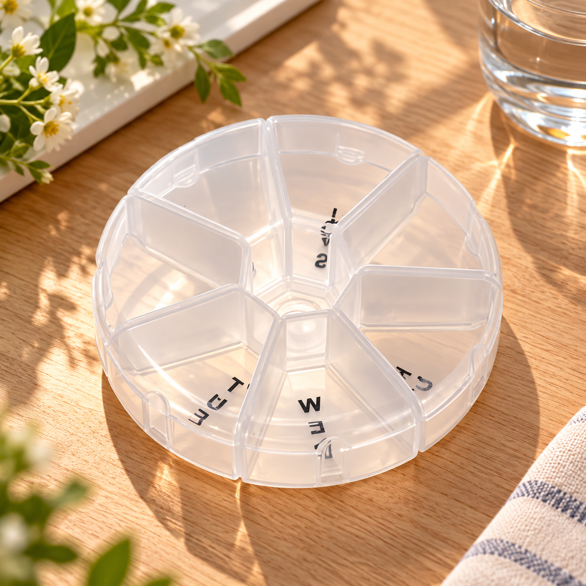 7-Day Round Pill Organizer